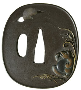 月下狸図鍔
