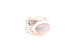Breiter Bandring | 925 Ag |  Mondstein Art. 1361