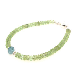 Armband Peridot | Aquamarin Art. 0292