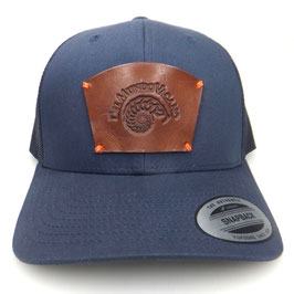 Cap Snapback blau mit Leder patch Del Mundo Vacano Art.9028