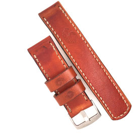 Leder-Uhrenarmband cognacfarben (24 mm)