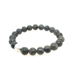 Armband Naturstein Labradorit Kugel 10 mm | 925Ag Art. UN0031