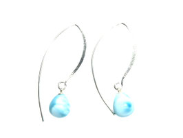 Ohrhänger Silber mit Larimar Art. 1223