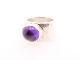Breiter Bandring 925Ag | Amethyst | Art. 1357