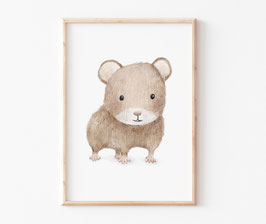 Kinderbild "Hamster" in A4 und A3