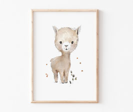 Kinderbild "Alpaka" in A3 oder A4