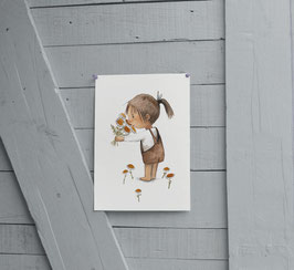Kinderbild "Duftende Blumen" in A4 und A3