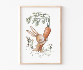 Kinderbild "Möhrchen für Hase" in A4 A3