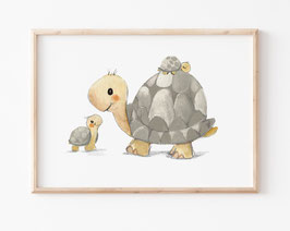 Kinderbild "3 Schildkröten" DIN A4 A3
