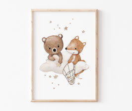 Kinderbild "Sterne sammeln" in A4  A3