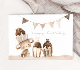 Geburtstagskarte "Muffins"