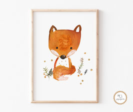 Kinderbild "Fuchs" in A4 und A3