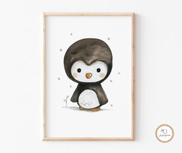 Kinderbild "Pinguin" in A4 und A3