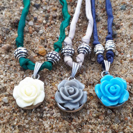 Seidenband - Habotai-Seide im Boho-Style Rose
