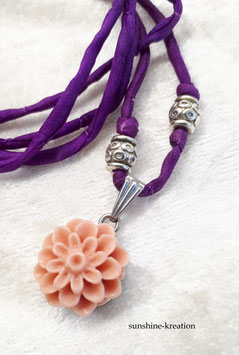 Seidenband - Habotai-Seide im Boho-Style Dahlie