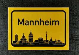 Mannheim Skyline Ortsschild Aufkleber