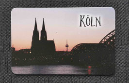 Köln Dom mit Brücke Silouette Magnetfolie