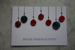 Weihnachtskarte- Knopfkugel