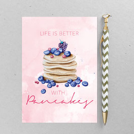 Pancakes – A6 Postkarte