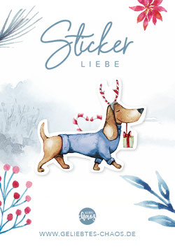 Sticke – Dackel – Weihnachten