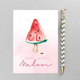 Melone – A6 Postkarte