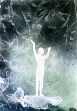 Mixed-Media Collage auf Künstler-Karton