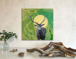 Mixed-Media Collage auf Leinwand
