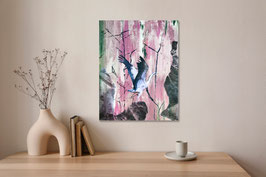Mixed-Media Collage auf Leinwand