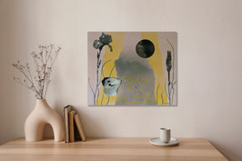 Mixed-Media Collage auf Leinwand "Butterflydreamer 2"