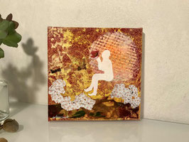 Mixed-Media Collage auf Leinwand