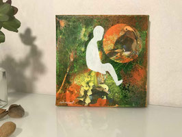 Mixed-Media Collage auf Leinwand