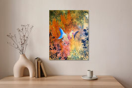 Mixed-Media Collage auf Leinwand