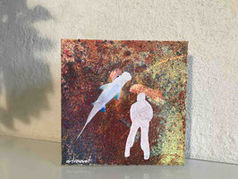 Mixed-Media Collage auf Canvas-Board