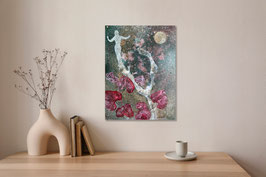 Mixed-Media Collage auf Leinwand