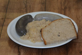 Blut- u. Leberwurst mit Kraut