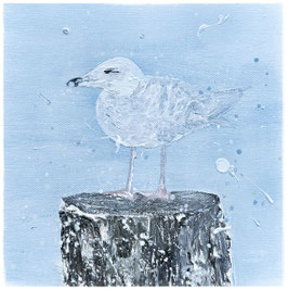 Möwe auf Pfahl 20 x 20 x 1,5