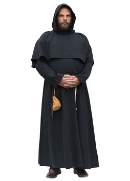 Benediktiner Mönchskutte - Woll-Loden schwarz  - Maßanfertigung