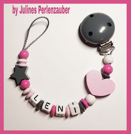 Schnullerkette Mädchen "Herz"