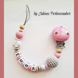 Schnullerkette "rosa/marmor"