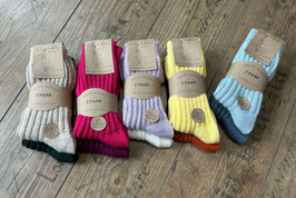 Alpaka Wollsocke Medium 2er