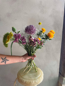 Petits bouquets banc d'église ou cérémonie laique (en fleurs séchées à partir de mi-juillet)