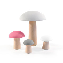 Pilze aus Holz Natur Rosa