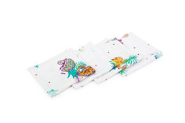 Tropische Bambus Tücher 4er Pack- Chämaleon