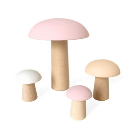 Pilze aus Holz Natur Poudre