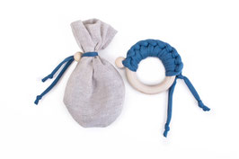 Wooden teether - denim