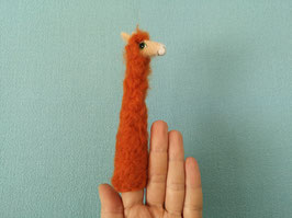 Fingerpuppe orangefarbenes Lama