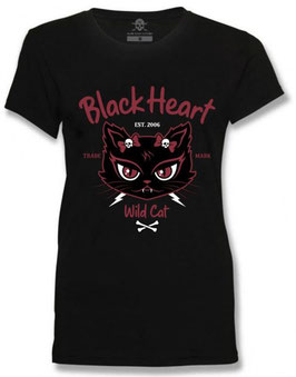 Black Heart Shirt Wild Cat