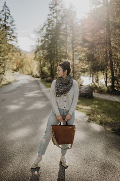 The tote Bag -Cord cognac-