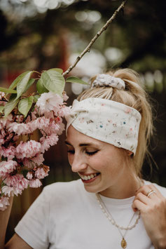 Rib-Stirnband mit Twist -summerflower-