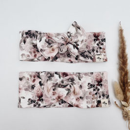 Rib-Stirnband -floral violet-